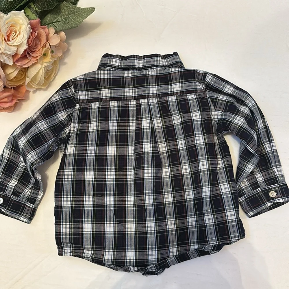 Ralph Lauren Plaid Cotton Poplin Shirt 9M Boys Ralph Lauren 9 month plaid